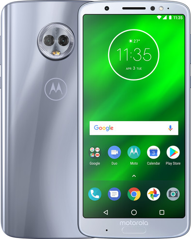 Motorola Moto G6 Plus Zilver is nooit meer leverbaar