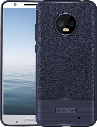 Just in Case Rugged Armor Motorola Moto G6 Plus Back Cover Blauw is nooit meer leverbaar