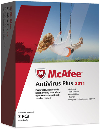 McAfee AntiVirus Plus 2011 3 User NL is nooit meer leverbaar