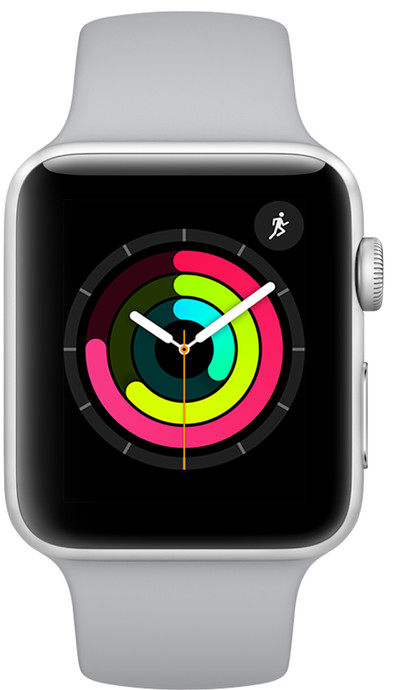 Apple Watch Series 3 42mm Zilver Aluminium/Grijze Sportband is nooit meer leverbaar