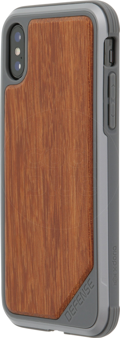 X-Doria Defense Lux Rosewood Apple iPhone X Back Cover Zwart is nooit meer leverbaar