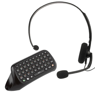 Xbox 360 Chatpad &amp; Headset Black is nooit meer leverbaar