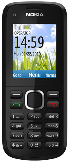 Nokia C1-02 Black is nooit meer leverbaar