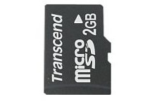 Transcend microSD 2 GB is nooit meer leverbaar