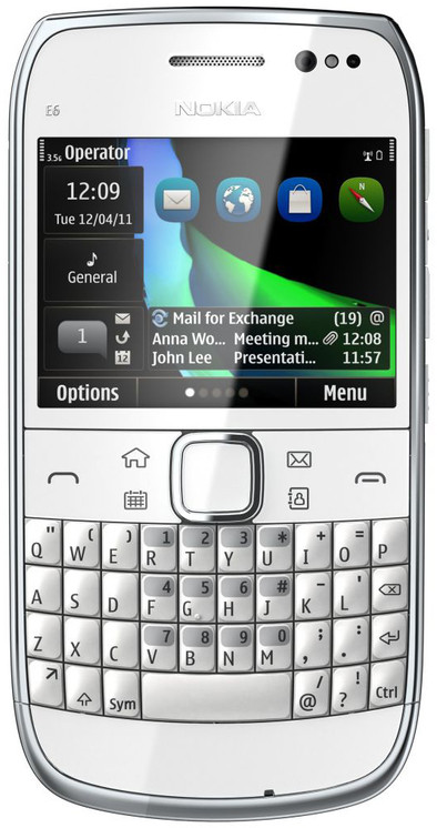 Nokia E6-00 White AZERTY is nooit meer leverbaar