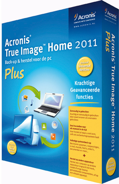 Acronis True Image Home 2011 Plus Pack is nooit meer leverbaar
