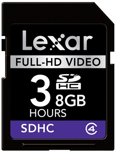 Lexar SDHC 8GB Full-HD Video is nooit meer leverbaar