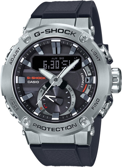 Casio G-Shock G-Steel GST-B200-1AER Zilver/Blauw is nooit meer leverbaar