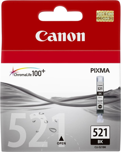Canon CLI-521 Cartridge Zwart is nooit meer leverbaar