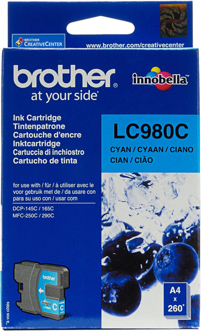 Brother LC-980 Cartridge Cyaan is nooit meer leverbaar