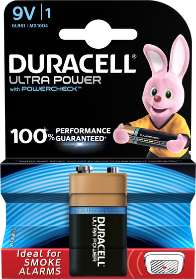 Duracell Ultra Power alkaline 9V-batterij 1 stuk is nooit meer leverbaar