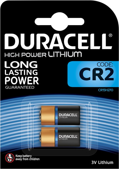 Duracell High Power Lithium CR2-batterij 3V 2 stuks is nooit meer leverbaar