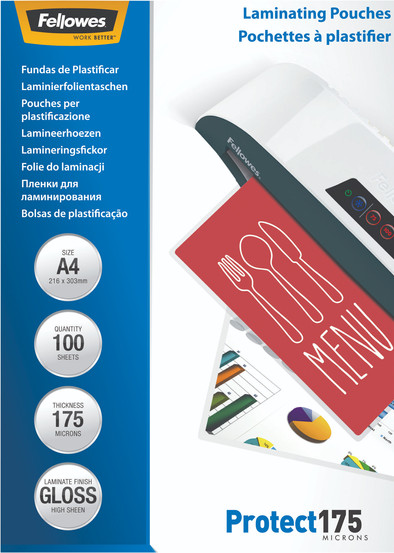 Fellowes Lamineerhoezen Protect 175 mic A4 (100 stuks) is nooit meer leverbaar