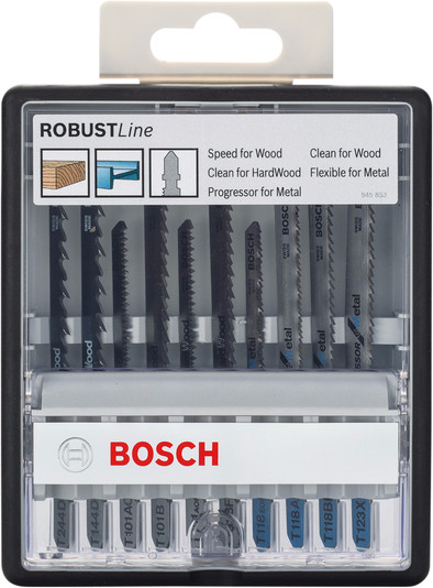 Le produit Bosch Robust Line Set de Lames pour Scie Sauteuse 10 pièces (universel) ne sera plus jamais disponible