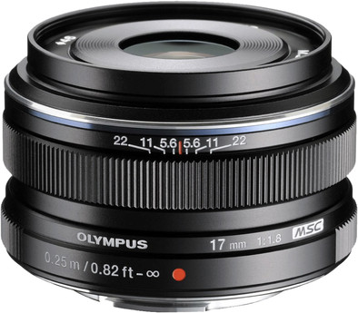 Olympus M.Zuiko Digital ED 17mm f/1.8 Zwart is nooit meer leverbaar