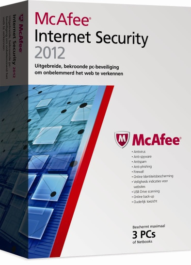 McAfee Internet Security 2012 3 User NL is nooit meer leverbaar