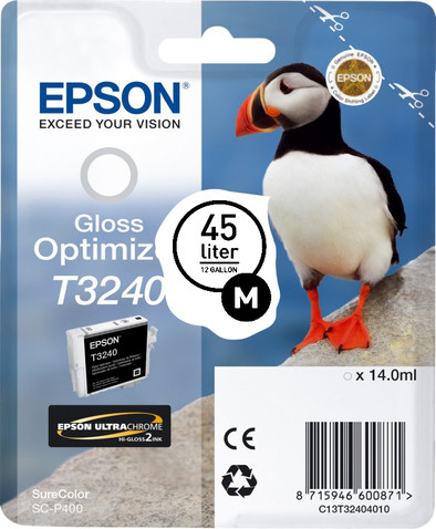 Le produit Epson T3240 Cartouche Gloss Optimizer (C13T32404010) ne sera plus jamais disponible