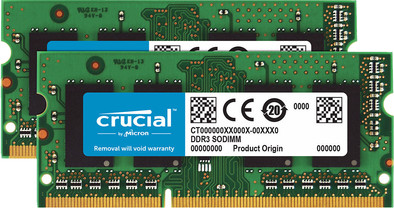 Crucial Standard 16GB DDR3L SODIMM 1600 MHz (2x8GB) is nooit meer leverbaar