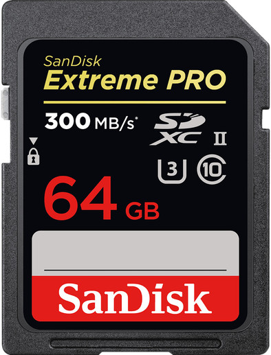 SanDsk Extreme Pro SDXC UHS-II Memory Card 300MB/s 32GB is nooit meer leverbaar