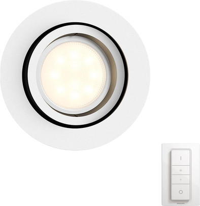 Philips Hue Milliskin Rond Wit Inclusief Dim Switch is nooit meer leverbaar