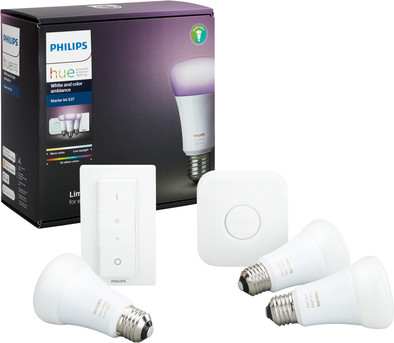 Philips HUE Color Starter Pack met Dimmer is nooit meer leverbaar