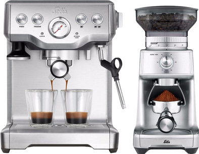 Solis Caffespresso Pro 117 + Caffissima Grinder 1611 is nooit meer leverbaar