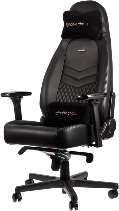 Noblechairs ICON Genuine Leather Gaming Chair Black Coolblue