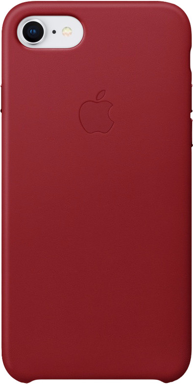 Apple iPhone 7/8 Leather Back Cover Rood is nooit meer leverbaar