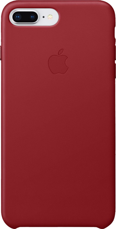 Apple iPhone 7 Plus/8 Plus Leather Back Cover Rood is nooit meer leverbaar