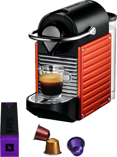 Krups Nespresso Pixie Electric Red XN3006 Coolblue Capsule and