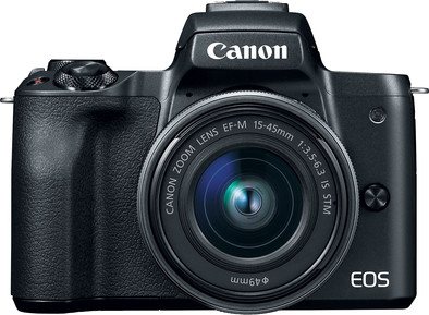 Canon EOS M50 Body Zwart + 15-45mm f/3.5-6.3 IS STM is nooit meer leverbaar