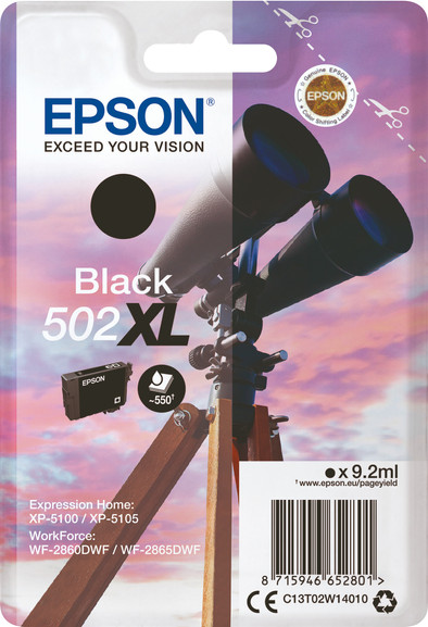 Epson 502XL Cartridge Zwart is nooit meer leverbaar