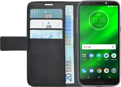 Azuri Wallet Magneet Motorola Moto G6 Play Book Case Zwart is nooit meer leverbaar