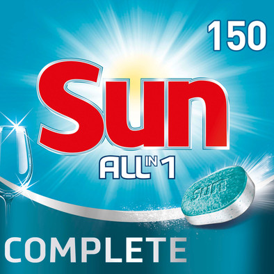 Sun Vaatwastabletten All-in-1 Normaal - 150 stuks is nooit meer leverbaar