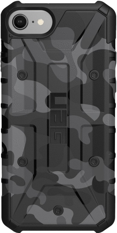 UAG Pathfinder Camo Apple iPhone SE 2 / 8 / 7 / 6 / 6s Back Cover Zwart is nooit meer leverbaar