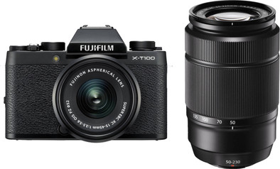 Le produit Fujifilm X-T100 Noir + XC 15-45 mm OIS PZ + XC 50-230 mm OIS II ne sera plus jamais disponible