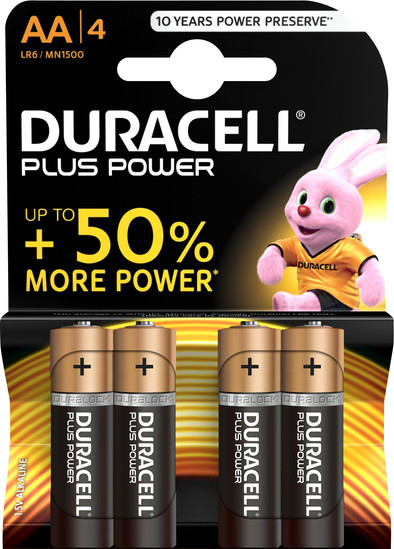 Duracell Plus Power alkaline AA batteries 4 pieces is no longer available
