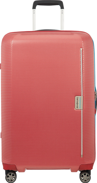 Samsonite Mixmesh Spinner 69cm Red/Pacific Blue is nooit meer leverbaar