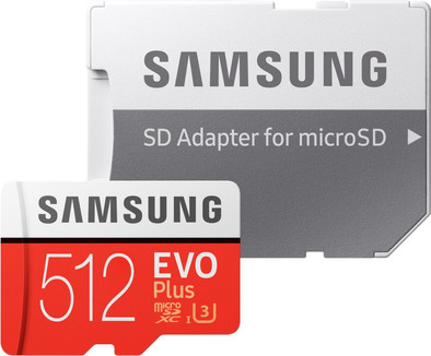 Le produit Samsung microSDXC EVO+ 512 Go 100 Mo/s CL 10 + Adaptateur SD ne sera plus jamais disponible