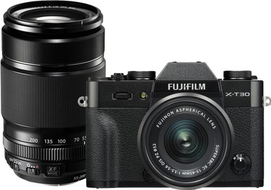 FujiFilm X-T30 Zwart + XC 15-45mm f/3.5-5.6 OIS PZ + 55-200mm f/3.5-4.8 R LM OIS is nooit meer leverbaar