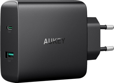 Aukey Oplader Zonder Kabel 2 Usb Poorten 46W Power Delivery 3.0 is nooit meer leverbaar