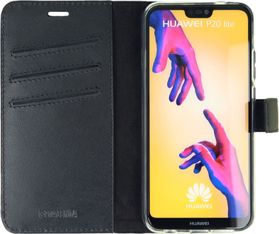 Valenta Booklet Gel Skin Huawei P20 Lite Book Case Zwart is nooit meer leverbaar