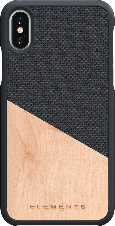 Nordic Elements Hel Apple iPhone X/Xs Back Cover Grijs/Hout is nooit meer leverbaar