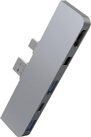 Hyper 5 in 2 Docking Station voor Microsoft Surface Pro Zilver is nooit meer leverbaar