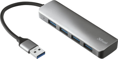 Trust Halyx Aluminium 4 Port USB 3.2 Hub is nooit meer leverbaar