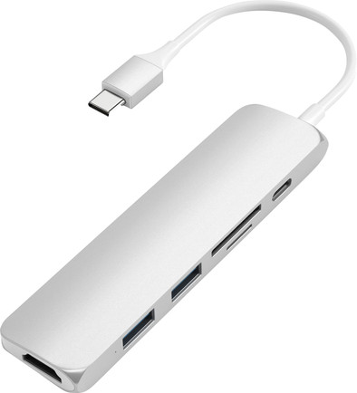 Satechi Type C Slim Multi-Port Adapter V2 Zilver is nooit meer leverbaar