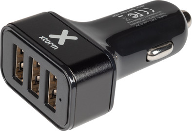 Xtorm Power Autolader 3 USB 2,4A Zwart is nooit meer leverbaar