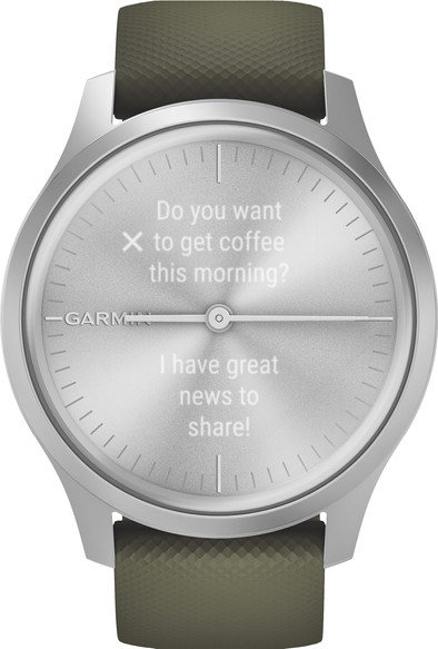 Le produit Garmin Vivomove Style - Argent/Vert - 42 mm ne sera plus jamais disponible