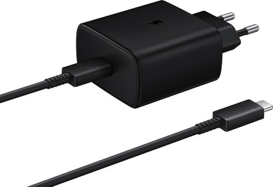 Samsung Super Fast Charging Oplader 45W + Usb C Kabel 1m Zwart is nooit meer leverbaar