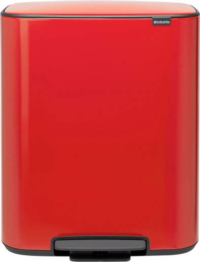 Brabantia Bo Pedal Bin 60 Liter Passion Red is nooit meer leverbaar
